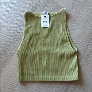 Cotton On Ribbed Sage Crop Top